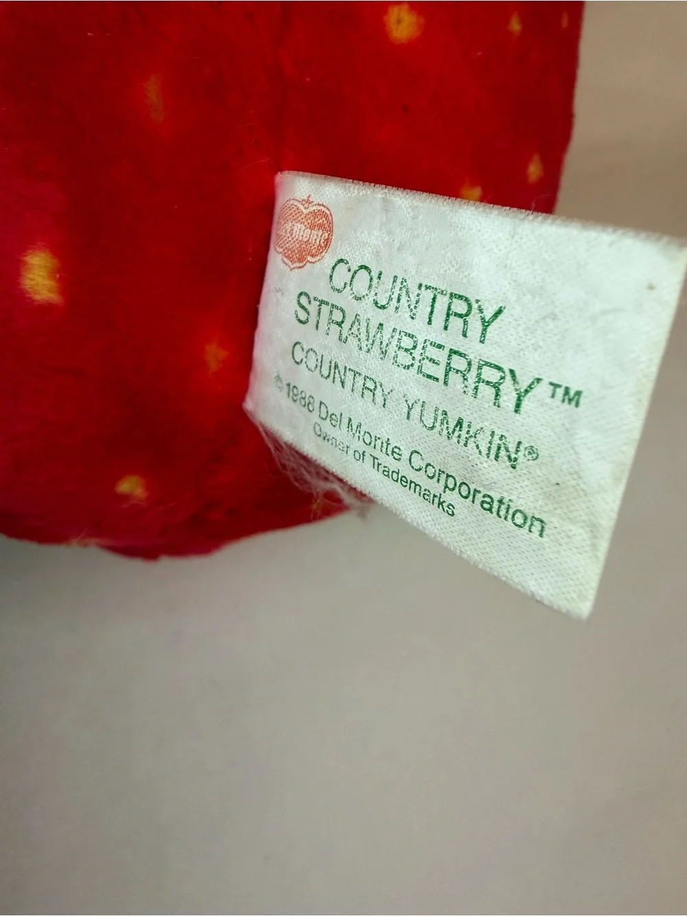 Cute Red Strawberry Plush Toy with Green Leaf Accents